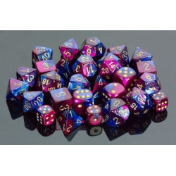 Gemini 16mm d6 Blue-Purple/gold (12 Dice)