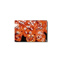 Translucent 12mm d6 Orange/white (36 Dice)