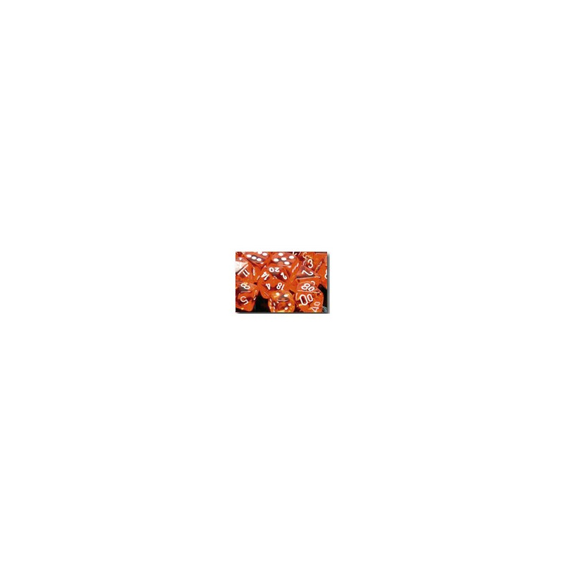 Translucent 12mm d6 Orange/white (36 Dice)