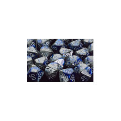 Gemini 12mm d6 Blue-Steel/white (36 Dice)