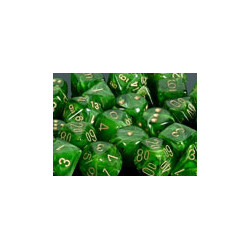 Vortex Green/gold 12mm d6 (36 Dice)