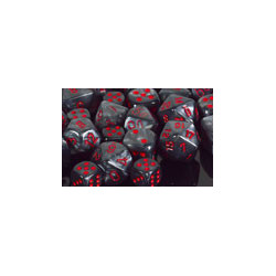 Velvet Black/red 12mm d6 (36 Dice)