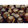 Lustrous Gold/silver 16mm d6 (12 Dice)