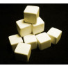 Opaque Polyhedral Ivory Blank 6-sided dice (10 unid)