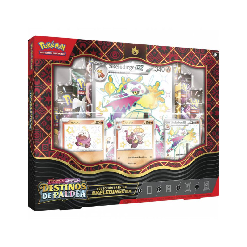 Pokémon: Destinos de Paldea: Premium Skeledirge ex (Castellano)