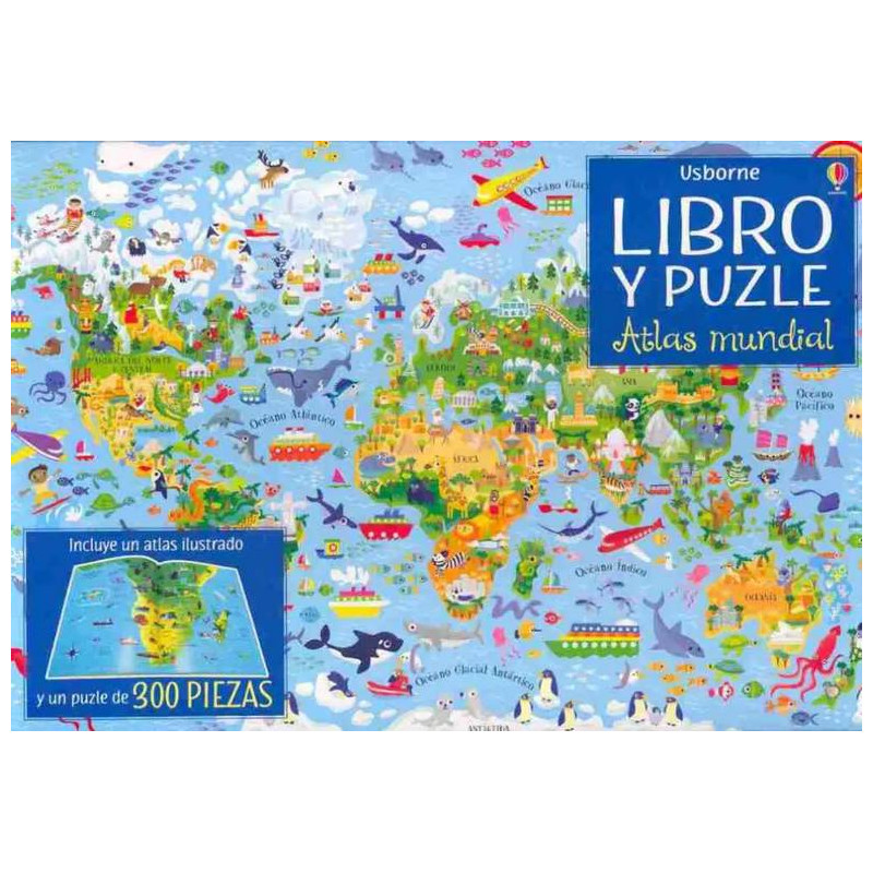 Libro y Puzle Atlas Mundial